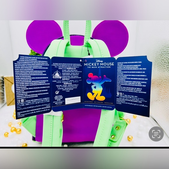Mickey Mouse: The Main Attraction Mini Backpack by Loungefly – Mad Tea Party main image 6